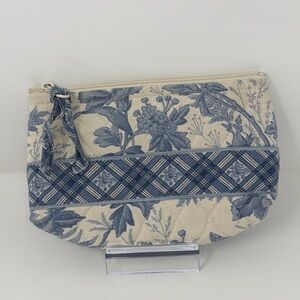 Vera Bradley Blue Toile 2001 Vintage Small Cosmetic Pouch